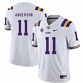 LSU Tigers 11 Dee Anderson White Nike College Football Jersey Dzhi,baseball caps,new era cap wholesale,wholesale hats